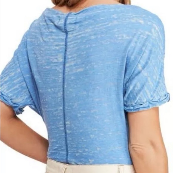 Free People / We The Free Astrid Blue Top / Size M - Picture 2 of 8